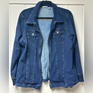 Knit denim jacket
